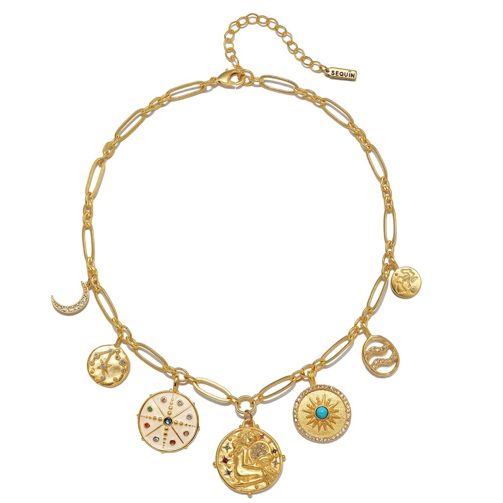 SEQUIN - Aquarius- SUPER ZODIAC NECKLACE